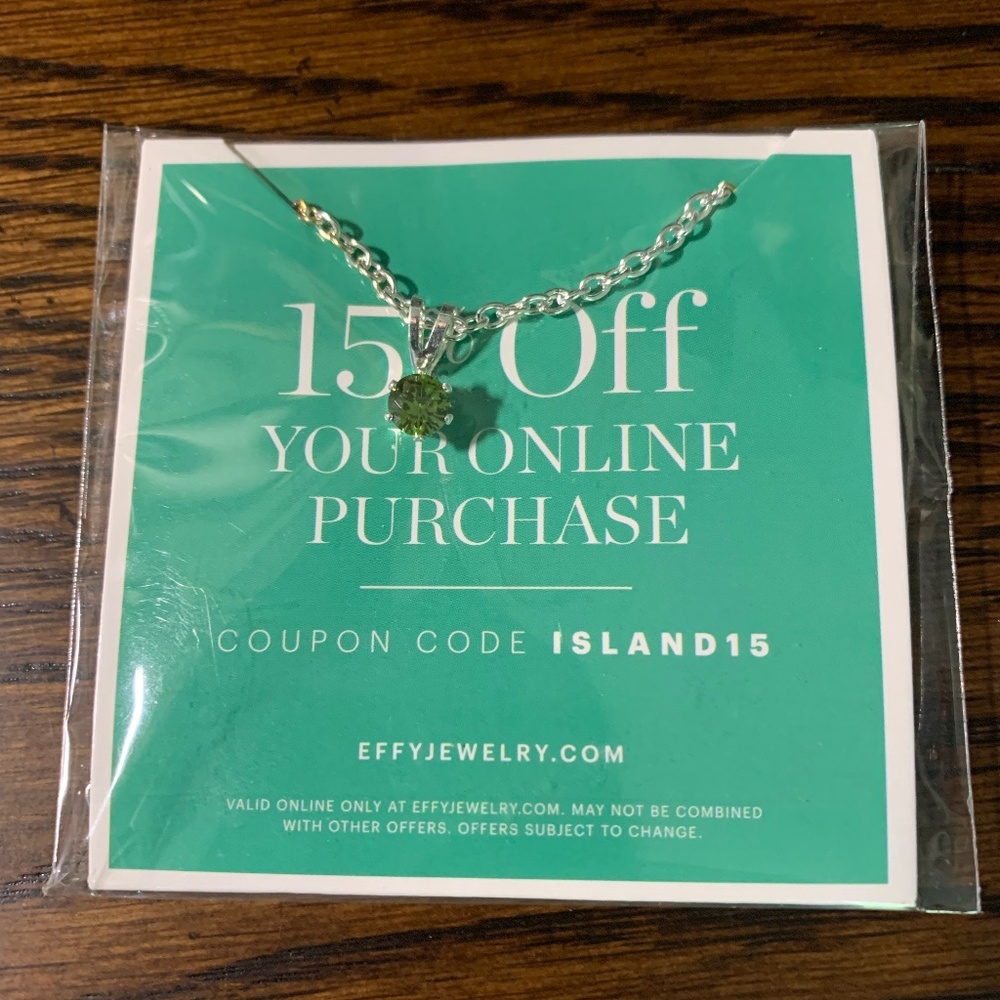 Necklace from Effy with Green Stone